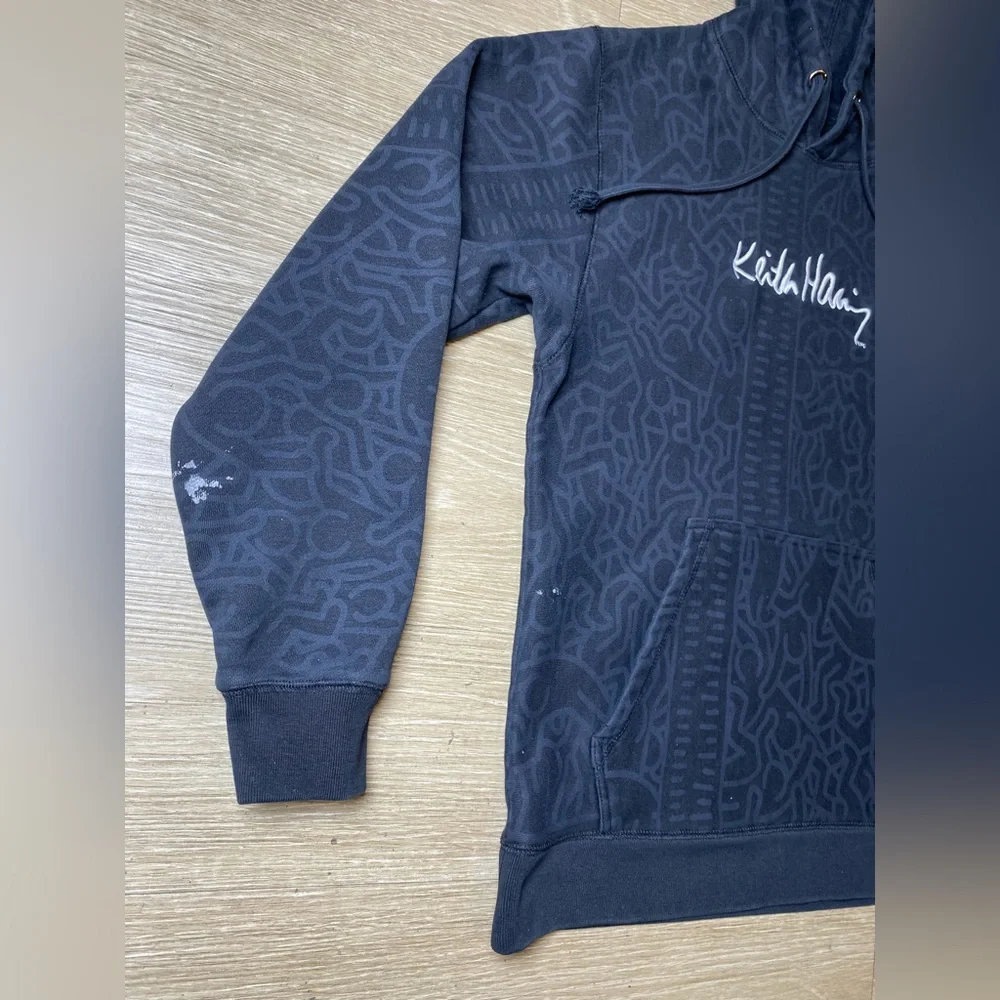 Men’s Size Small Keith Haring x Shoe Palace Heart Art Artwork Hoodie Embroidered - Picture 5 of 11